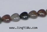 CAB453 15.5 inches 10*10mm heart indian agate gemstone beads