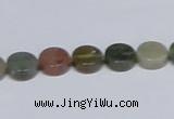 CAB455 15.5 inches 10mm coin indian agate gemstone beads wholesale