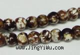 CAB609 15.5 inches 8mm round leopard skin agate beads wholesale