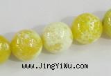 CAB662 15.5 inches 14mm round fire crackle agate beads wholesale