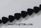 CAB774 15.5 inches 8*8mm triangle black agate gemstone beads