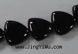 CAB776 15.5 inches 16*16mm triangle black agate gemstone beads