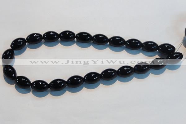 CAB818 15.5 inches 13*18mm rice black agate gemstone beads wholesale