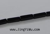 CAB839 15.5 inches 4*12mm cuboid black agate gemstone beads wholesale