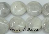 CAB916 15.5 inches 20mm flat round natural crazy agate beads wholesale
