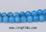 CAB998 15.5 inches 4mm round blue crazy lace agate beads