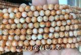 CABS15 15 inches 6mm round orange calcite gemstone beads wholesale