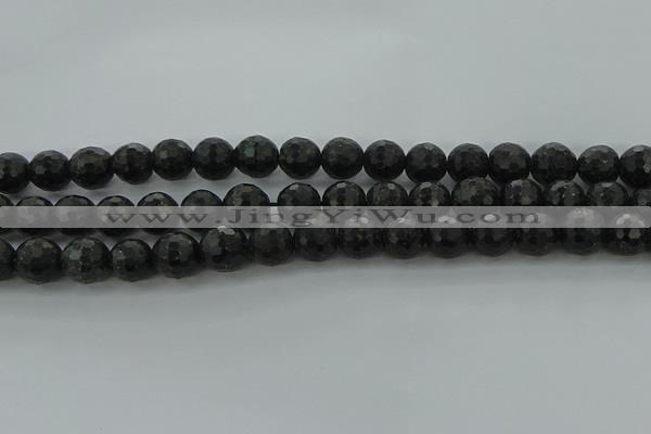 CAE37 15.5 inches 10mm faceted round astrophyllite beads wholesale