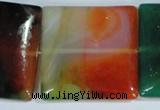 CAG1050 15.5 inches 40*40mm square rainbow agate beads