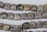 CAG1439 15.5 inches 8*8mm square bamboo leaf agate beads