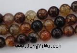 CAG1440 15.5 inches 8mm round dragon veins agate beads