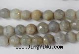 CAG1505 15.5 inches 8mm faceted round fire crackle agate beads