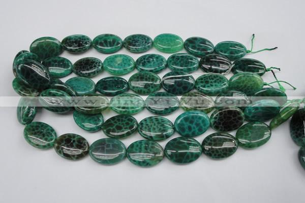 CAG1622 15.5 inches 18*25mm oval peafowl agate gemstone beads
