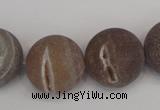 CAG1847 15.5 inches 20mm round matte druzy agate beads whholesale