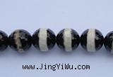 CAG1878 15.5 inches 6mm faceted round tibetan agate beads wholesale