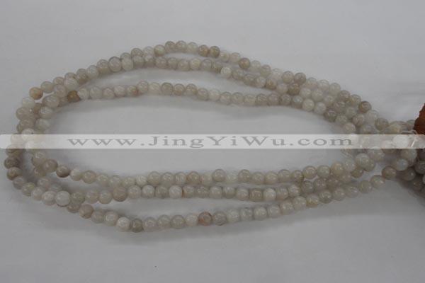 CAG1895 15.5 inches 6mm round grey agate beads wholesale