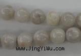 CAG1897 15.5 inches 10mm round grey agate beads wholesale