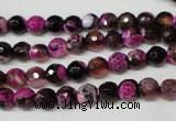 CAG2261 15.5 inches 6mm faceted round fire crackle agate beads