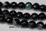 CAG2283 15.5 inches 10mm faceted round fire crackle agate beads