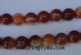CAG2322 15.5 inches 8mmround red line agate beads wholesale
