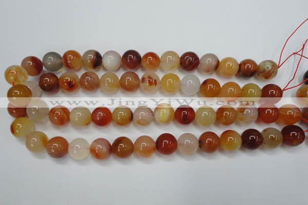 CAG2376 15.5 inches 14mm round red agate beads wholesale