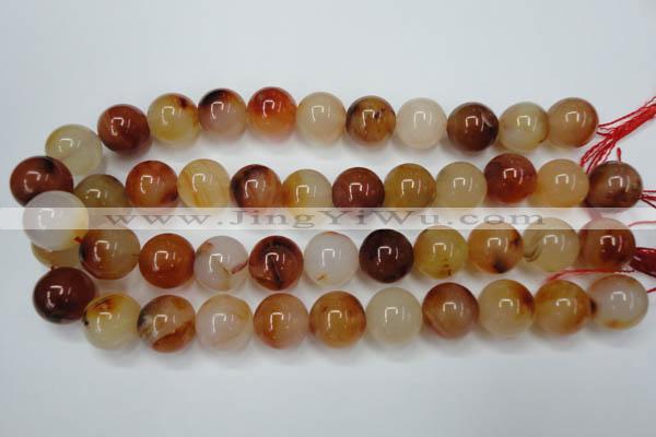 CAG2378 15.5 inches 18mm round red agate beads wholesale