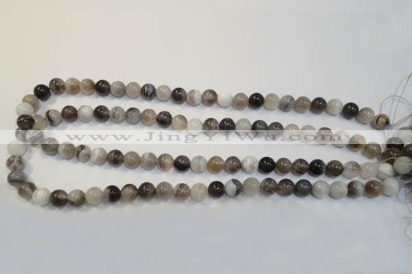 CAG2412 15.5 inches 8mm round Chinese botswana agate beads