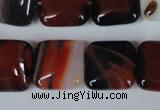 CAG3248 15.5 inches 16*16mm square red line agate beads