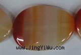 CAG3269 15.5 inches 28*40mm freeform red line agate beads