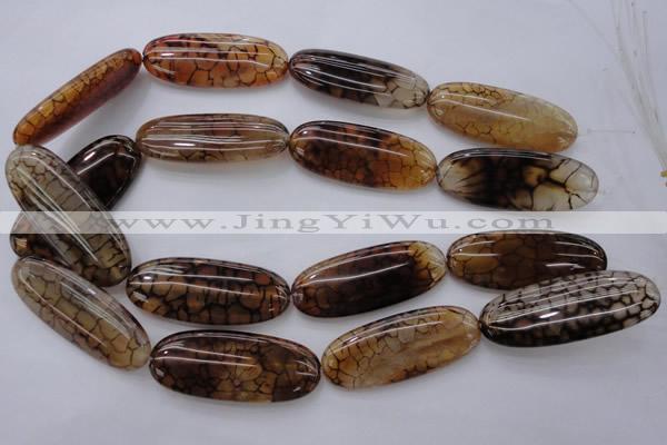 CAG4075 15.5 inches 20*50mm oval dragon veins agate beads