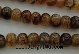CAG4118 15.5 inches 7*10mm rondelle dragon veins agate beads