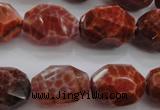 CAG4178 15.5 inches 15*20mm faceted nuggets natural fire agate beads