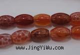 CAG4190 15.5 inches 8*12mm rice natural fire agate beads