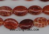 CAG4211 15.5 inches 8*12mm oval natural fire agate beads