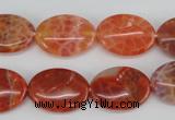 CAG4214 15.5 inches 13*18mm oval natural fire agate beads