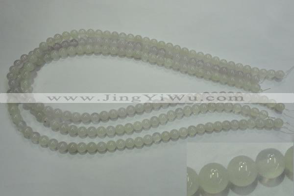 CAG4341 15.5 inches 6mm round white agate beads wholesale