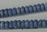 CAG4372 15.5 inches 5*10mm rondelle dyed blue lace agate beads