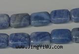 CAG4388 15.5 inches 10*14mm rectangle dyed blue lace agate beads