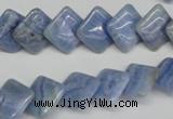 CAG4396 15.5 inches 12*12mm diamond dyed blue lace agate beads