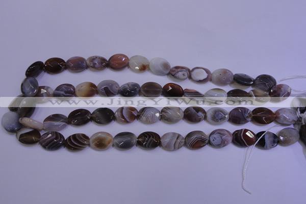 CAG4463 15.5 inches 12*16mm faceted oval botswana agate beads
