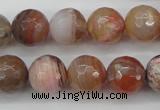 CAG4473 15.5 inches 10mm faceted round pink botswana agate beads