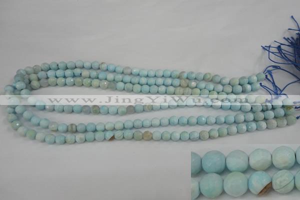 CAG4485 15.5 inches 6mm faceted round agate beads wholesale