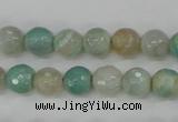 CAG4486 15.5 inches 6mm faceted round agate beads wholesale