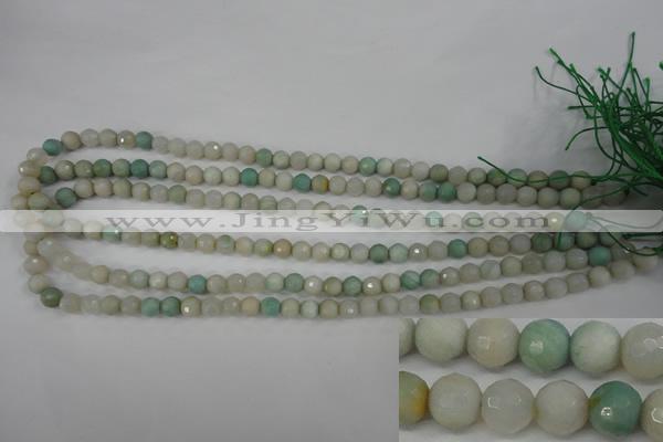 CAG4487 15.5 inches 6mm faceted round agate beads wholesale