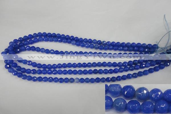 CAG4488 15.5 inches 6mm faceted round agate beads wholesale