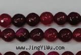 CAG4489 15.5 inches 6mm faceted round agate beads wholesale
