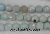 CAG4493 15.5 inches 8mm faceted round fire crackle agate beads