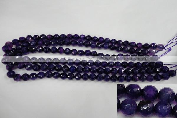 CAG4495 15.5 inches 8mm faceted round fire crackle agate beads