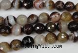 CAG4510 15.5 inches 8mm faceted round agate beads wholesale