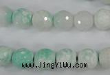 CAG4516 15.5 inches 10mm faceted round fire crackle agate beads